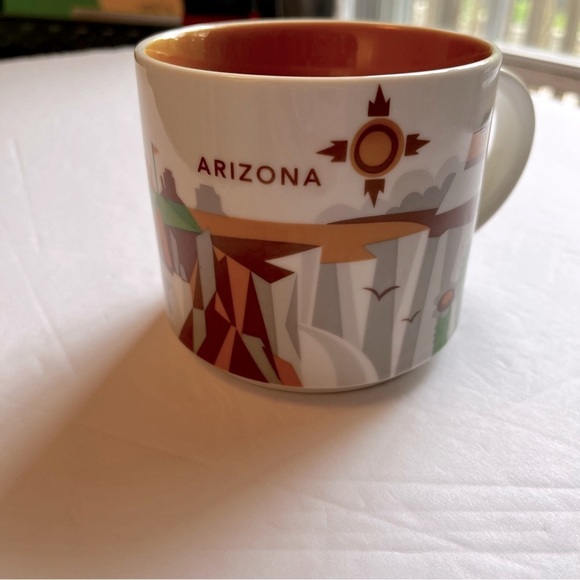 Starbucks Other - Starbucks Arizona You are Here Orange and White Mug with Southwestern Design